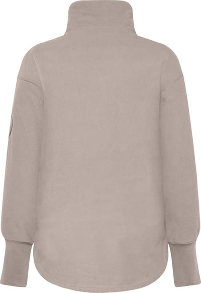 Didriksons Ronja Jumper - Dames Lange rits fleece - Ash Brown