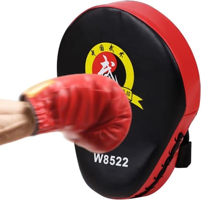 Bokspads - Vechtsport pads - Training verbeteren - Verstelbare pasvorm - 25 x 19 x 45 cm - Rood