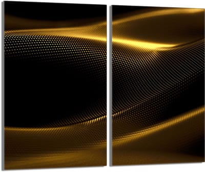 TMK ArtDeko - Serie Gouden Beschermer - Glazen Beschermplaat - 2x 30x52 cm - Hartgevormd Glas