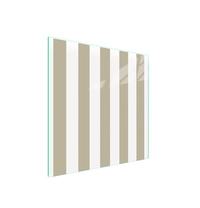 TMK ArtDeko Serie - Glazen Beschermplaat Voor Kookplaat - 50x52 cm - Streeppatroon
