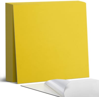 Coloray Plaktegels - Geel Portugese Tegels - 30 cm x 30 cm - Geel Plaktegels - 9 stuks - Vierkant PVC Tegels - Plaktegels Keuken - Zelfklevende Vloertegels - Vinyl Tegels Zelfklevend - Zelfklevende Tegels