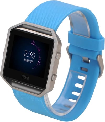 watchbands-shop.nl Siliconen bandje - Fitbit Blaze - Blauw - Large