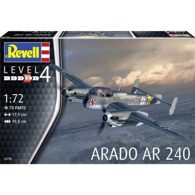 Revell Modelbouwpakket Vliegtuigen - 03798 Arado Ar 240 - Propeller Vliegtuig Plastic - 1:72 - Modelbouw