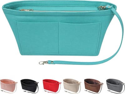 Felt Handbag voor Vrouwen met Organiser en Meerdere Compartimenten - Grote Groene Tas voor Winkelen en Dagelijks Gebruik