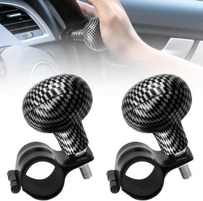 Allecto Plus - Universele stuurknop voor tractor | Accessoires voor auto's, vrachtwagens, vorkheftrucks | Instelbaar | Spinner | Boot, golfwagen | 2 stuks