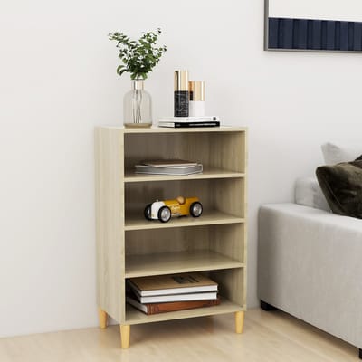 vidaXL - Dressoir - 57x35x90 - cm - bewerkt - hout - sonoma - eikenkleurig