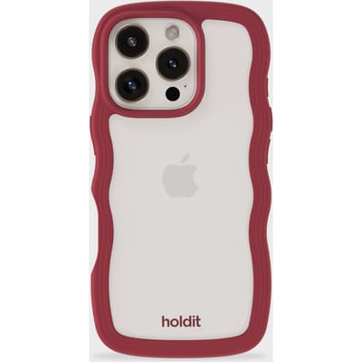 Phone Case Wavy Red Velvet/Transparent iPhone 16 Pro