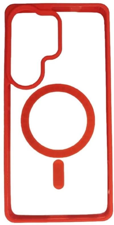 Zanaé - Backcover - Geschikt voor Samsung S26 Ultra - Magsafe - Transparant - Rood
