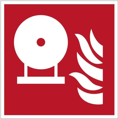 Vaste brandblusser bord – F013 | gecoat dibond materiaal | 10 x 10 cm