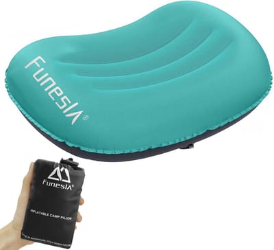 Opblaasbaar Camping Kussen Lichtgewicht en Compacter met Opbergtas - Perfect voor Reizen en Buitenactiviteiten