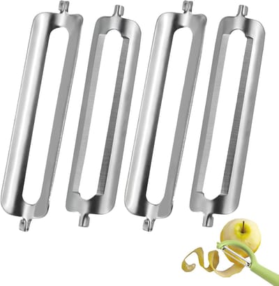EXCITAT Vervangende messen voor schilmachines - Groenteschiller - Schilmessen - Aardappelschilmessen - Geschikt voor schilmachines - 4-pack