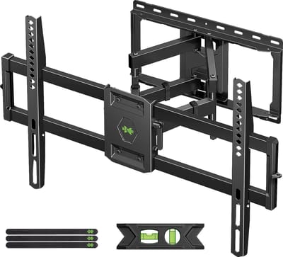 Tv-wandhouder, zwenkbaar, kantelbaar, voor 47-84 inch LED, LCD, plasma-tv met max. VESA 600 x 400 mm, tv-houder ophanging met uittrekbare ultrasterke dubbele arm tot 60 kg, tv-houder