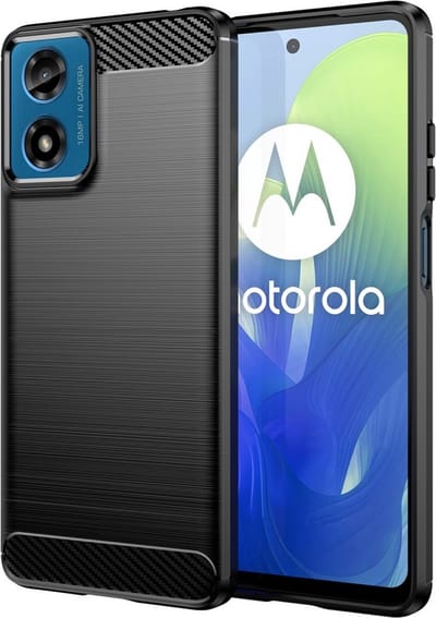 Coverup Hoesje - Geschikt voor Motorola Moto G04(s) / G24 (Power) / E14 Hoesje - Coverup Armor Brushed TPU Back Cover - Zwart