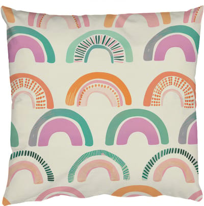 Sierkussens - Kussentjes Woonkamer - 50x50 cm - Regenboog - Pastel - Patroon
