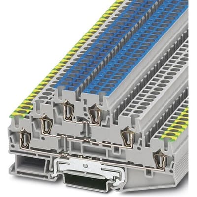 Phoenix Contact 3038312 Doorgangsserieklem 5.2 mm Spanveer Grijs 50 stuk(s)