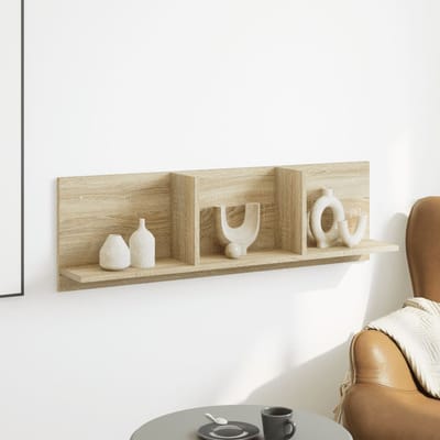 vidaXL - Wandkast - 100x16,5x30 - cm - bewerkt - hout - sonoma - eikenkleurig