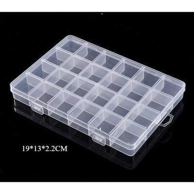 Contenant de Rangement Transparent Boîte à Bijoux Boîte Organisateur en Plastique Clair Organisateur de Rangement Vide pour Boucles d'Oreilles Vitrine d'Exposition pour Perles 19*13*2.2CM