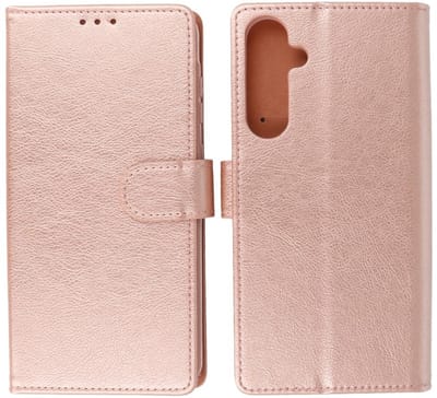 Zakelijke Book Case Telefoonhoesje - Portemonnee Hoesje - Geschikt voor de Samsung Galaxy S24 Plus - S25 Plus - Rose Goud