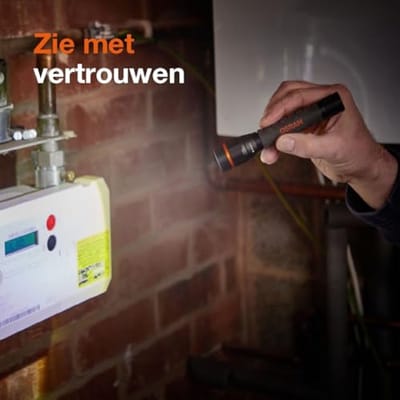 LED Zaklamp met Zoomfunctie en Hoogwaardige Verlichting, 350 Lumen Helderheid, 3 Lichtstanden en IP44 Bescherming