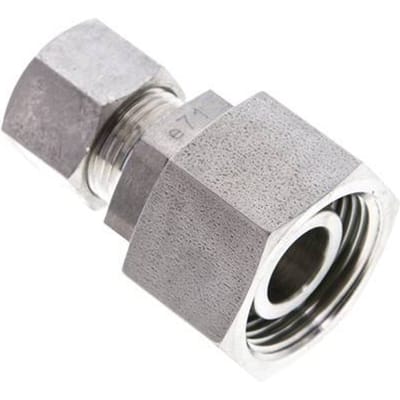 12S & 20S RVS Rechte Snijringkoppeling Draaidoorvoer 400bar FKM O-ring en Afdichtconus ISO 8434-1