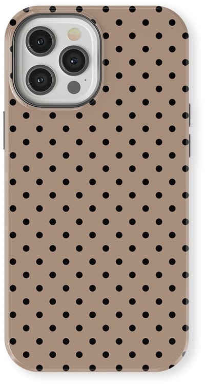 Polka Dots Hoesje geschikt voor iPhone 12 Pro | Geschikt Voor Mag | Stippen Design Backcover geschikt voor iPhone 12 Pro Cocoa Noir