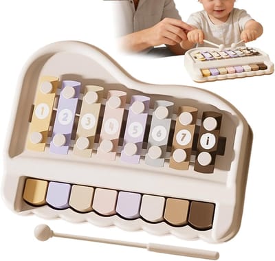Xylofoon voor Kinderen - Elektronisch Muziekinstrument - Muziek Ontdekken - Draagbaar Toetsenbord - 22x16.5x6 cm