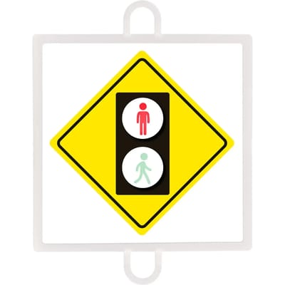 Waarschuwingsbord nr. 5 (voetgangersrood)