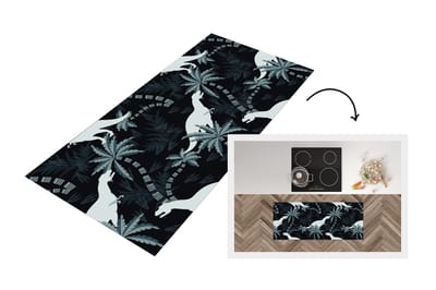 Keukenloper - Loper keuken - Patronen - Dino - Jungle - 120x50 cm - Keukenloper vinyl