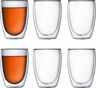 Set van 6 Theeglazen / Koffieglazen Dubbelwandig – Theeglas - Koffieglas - Glazen - 6 x 35cl