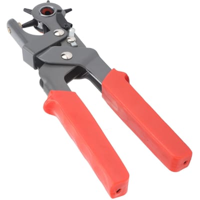 Leren Gatentang Multifunctioneel 6 Ronde Gaten Pons Tang Handmatig Riem Klemgereedschap gray