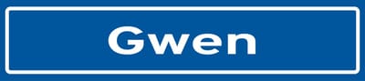 Fotofabriek Straatnaambord Gwen | Straatnaambord met naam | Cadeau Gwen