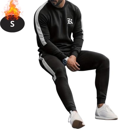 Nivard Joggingpak - Huispak - Volwassenen - Trainingspak - Comfortabel - Joggingsbroek - Tracksuit - Heren - Casual - Zwart - S