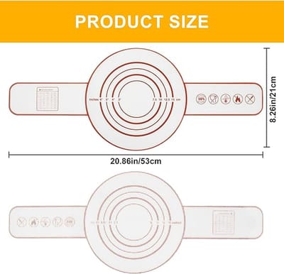 Famanu - 2 stuks Siliconen bakmat voor Dutch Oven, broodbakmat, siliconen mat om te bakken met lange handgrepen, glasvezel oven, Dutch Oven, bakplaten voor brood en koekjes, herbruikbaa