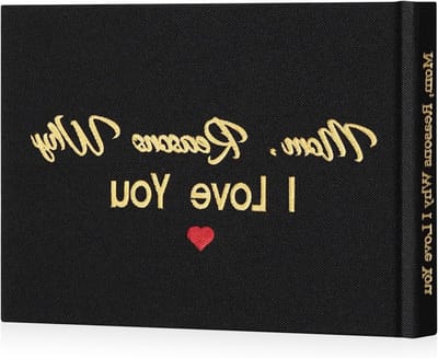 Redenen Waarom Ik van Mama Houd, Stofboek, Invullen, Liefdesdagboek voor Moeder, Verjaardag, Moederdag, Kerstcadeaus, Persoonlijk Cadeau voor Mama, Zwart