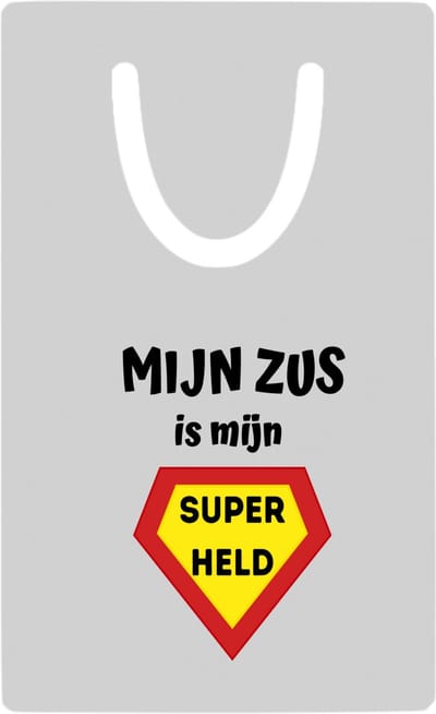 Hacebo® - mijn zus is mijn superheld metalen boekenlegger - Zus - super zus - verjaardag - cadeautje voor zus - zus artikelen - kado - geschenk Bladwijzer boekenleggers - 7.6 cm x 5cm