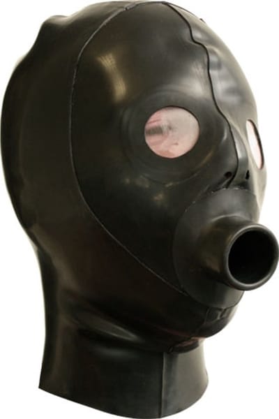 Mister B - rubber extreme piss gag hood - small
