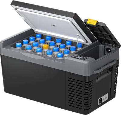 DD Compressor Koelbox - Draagbare Hybride - Mini Koelkast met Eco-Modus - 62x37x35cm - Zwart