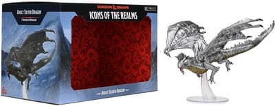 Gedetailleerd Geschilderd Zilveren Draak Figuur voor Rollenspellen en Verzamelobjecten