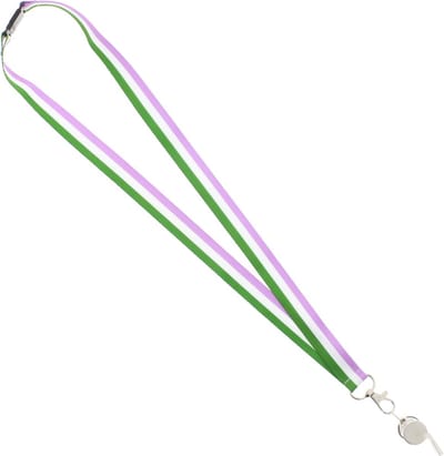 Zac's Alter Ego Sleutelkoord/Lanyard Genderqueer with metal whistle Multicolours