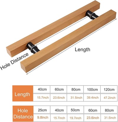 Deurgreep Schuifdeur - Entree Bar - Deuren Openen - Duurzaam Hout - 100cm Lengte - Houtkleur