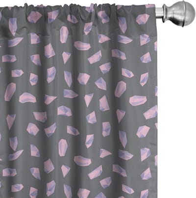 ABAKUHAUS Kristalgordijnen – 2x75x245 cm – Microvezel, halfdonkerend, mauve-taupe-babyroze