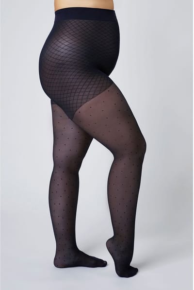 camano, Comfort, panty met stippen, grote maten, curvy panty, Fashion Curvy, Tights Dots, camano.