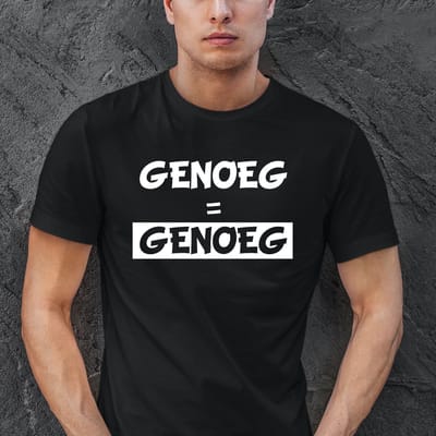 Heren T-shirt zwart maat S- Genoeg is genoeg- Demonstratie.