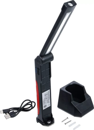 BGS Accu kniklamp - COB LED - 6,5 W - met oplaadstation