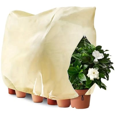 Planten Vorstbeschermingshoes – Non-woven Winterhoes – Beschermt Tegen Vorst – Sneeuw & Koude Wind – Herbruikbaar – Voor Bomen – Struiken–Gebroken wit – 200 cm × 240 cm