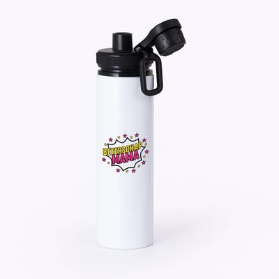 Hacebo® - Beterschap mama waterfles met draaidop zwart - Beterschap - je moeder - beterschap cadeau - kado - moeder - water fles - 850ML