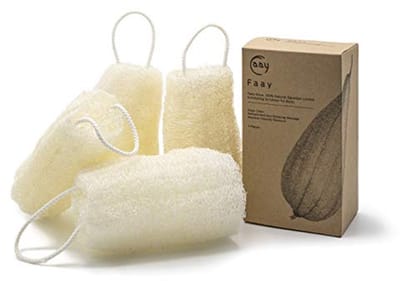 Luffa Spons Set - Natuurlijke Scrub - Huid Verjongen - Milieuvriendelijk Materiaal - 4 Stuks - Niet-gebleekt