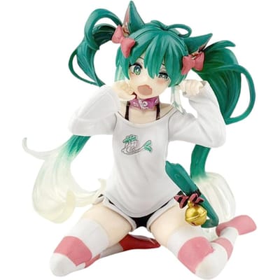 Nieuw 2026 Bureau Schattig 20,5 cm Hatsune Miku Kwaii Stijl Anime Model Speelgoed PVC Model Verzamelaarspop Verjaardagscadeau white