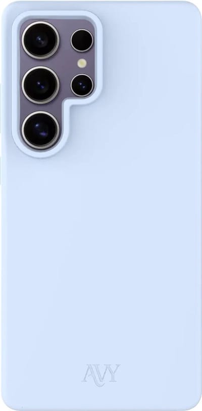 AVY Hoesje geschikt voor Samsung Galaxy S25 Ultra | Compatibel met MagSafe | Back Cover | Liquid Silicone | Comfortabel in de Hand | Blauw