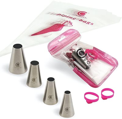 Set met spuitmonden voor taarten en cupcakes - Grote set met verschillende maten - Perfect voor hobbybakkers en professionals